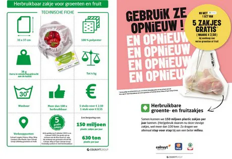 Zakje Nieuwsgierigheid terugtrekken Colruyt Group start nationale uitrol van herbruikbare zakjes voor groenten  en fruit