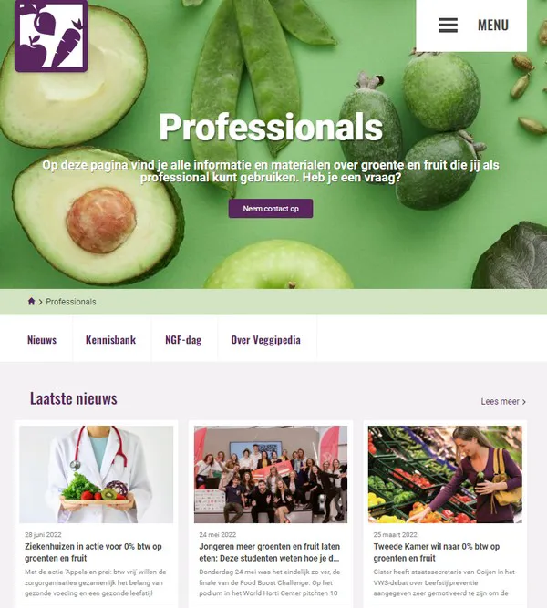 holte zondag rukken Online database groenten en fruit Veggipedia nu ook voor professionals
