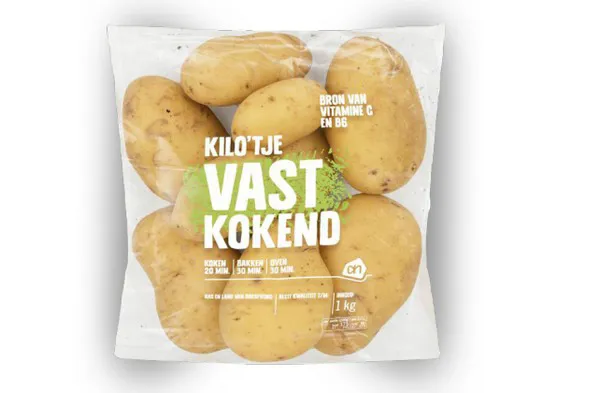 Fabel Champagne communicatie 100% recyclebare aardappelverpakking voor Leo de Kock