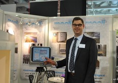 Maarten Mooij van Mooij Agro met de Weight Watcher. Helpt telers om inzicht te krijgen in de opslagverliezen.