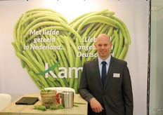 Marius Kamps van Kamps Sperziebonen, dat voor het eerst met een stand op de beurs stond.