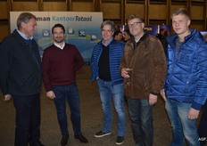 Aad Veenman, Jan Franje, Mees Joostens van Potom Overseas, Arno Kosten van Q-A services en Anthonie Kosten.