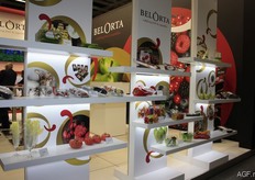 De Wall of Innovations van BelOrta met diverse nieuwe producten en verpakkingen.