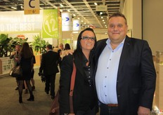 David Bamps van D&G Fruit en zijn partner.