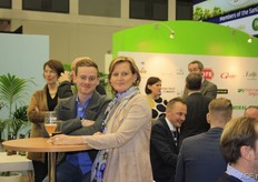 Armelle Moonens van Van Laethem met haar zoon.