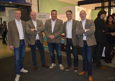 De mannen van Freight Line met Mark Verhoef, John de Boom, Chris Hans van der Hout, Mark Vorstenbosch en Bert de Zeeuw