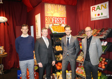 Wim en Peter Jansen, Jaap van der Waarden en Oliver Hensel van Bio Freshi