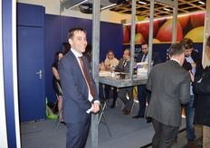 Chris Maat van Interko maakte in alle drukte even tijd voor een fotootje.