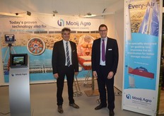 Maarten Mooij en Ron van Rengst van Mooij Agro dat innovatieve ventilatietechnieken voor telers en bewaarders ontwikkelt en produceert.
