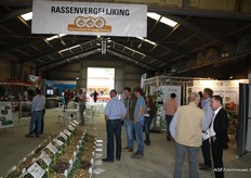 De rassenvergelijking was dit jaar in de schuur van Proefboerderij Rusthoeve te zien