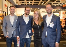 Corline Boekhout met de mannen van JEM-ID: Robin van den Broek, Jeroen Nibbeling en Martijn van Andel.