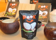 Er werd volop geproefd van de Pook Coconut Chips van PookSpaFoods uit Duitsland. Deze krokante chips wordt gemaakt van verse kokosnoot zonder gebruik van olie of vet in de smaken Original Sea Salt, Mango Sea Salt en Chocolate Sea Salt. Op vrijdag 9 februari werd bekend gemaakt dat Pook Coconut Chips de winnaar is van de Fruit Logistica Innovation Award 2018.