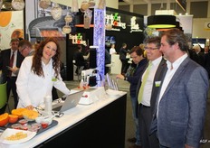 Bij Enza Zaden stond een heus post harvest lab opgesteld