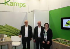 Sjaak, Marius en Klaartje Kamps. Sinds 2016 is het sperziebonenteeltbedrijf ook actief met de teelt in Marokko, in de buurt van Agadir.