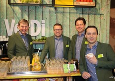 Mark Verweij, Stefan Baremans, Conrad Rijnhout en Gert-Jan Van den Heuvel van VerDi Import