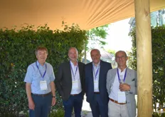 Jef Vercammen (PC Fruit), Wim Rodenburg (DPA) en Marc Grauwels en Ludo Lousbergh (BFV)