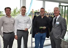 Sander Reukers, Pim Hermans (beide Greefa), Henk Jan van Ooijen van ISO Group en Jan Nijland van Greefa