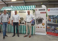 Jarno Habing, Hans Peelen en Willem de Jong vertegenwoordigden Manter, Sarco Packaging en Solidtec. Manter introduceerde onlangs het nieuwe model Autopack: de nieuwste generatie zakaanhanger en halfautomaat op de markt.