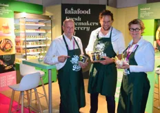 Peter Goede, Sander KLeinjan en Yolanda van der Jagt van Faiafood. Biesheuvel Knoflook, Waterman Onions, Sawari Fresh International en Roussel uit België zijn de leveranciers van grondstoffen aan Faiafood.