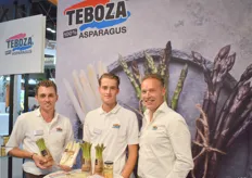 Niels Bos, Rens en Will Teeuwen van Teboza. 100% asperges en 100% jaarrond. Conserven, vers, planten, vers verpakt, dat is 100% Teboza.
