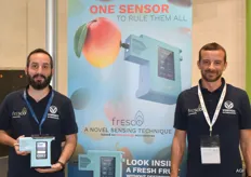 Vertigo Technologies. Luca Galatro en Raffaele Romano. Onder de productnaam Fresco wordt een meetapparaat verkocht. Het apparaat meet de rijpheid, interne defects en brix.