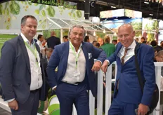 Jens Gabriel en Reiner Scheidler - respectievelijk Group Sourcing Director en Managing Director Greenyard Fresh Germany - in gesprek met Eddy Jager