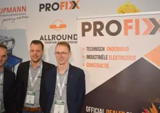Profixx is sinds dit jaar de nieuwe dealer voor Allround en Upmann op de Belgische markt. Thomas Vansteelandt, Wouter Lievens en Bart Vromman.