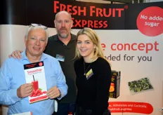 Uko Vegter, Jeroen Nederburgh, Nadine Vegter van Fresh Fruit Express.
