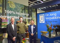 Andre Korz, Niels van den Enden en Dennis Voskamp van de Jong verpakkingen die dit jaar het grote nieuwe pand in gebruik gaat nemen.