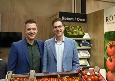 Philippe Degré en Peter Parms vertegenwoordigde de gezamenlijke stand van Rotom en Orca. Rotom is gespecialiseerd in tomaten en komt uit een lastige winter door de gebrekkige Belgische productie
