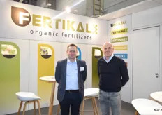 Luc Helsen en Geert Brosens van Fertikal. Het bedrijf is gespecialiseerd in organische en organominerale meststoffen