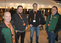 Randy Schell, Michael Meijboom, harm Basten (Eurofresh) en Ron Geraerts van ZON