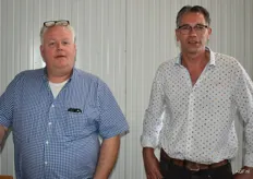 Adrie Kleinjan en Hugo van Gelder van Kleinjan aardappelhandel.