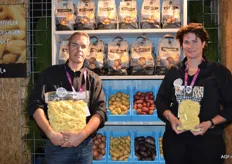 Henk Radewalt en Dicky Veerman van Verse Boerderijfriet, een product van Landbouwbedrijf Coorndijck. Zij de vraag naar vacuüm verpakte frieten en aardappelen toenemen voor oa. zorginstellingen.