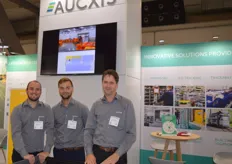 Aucxis is een bekende leverancier van veilingsystemen en traceability toepassingen. Rik Heirman, Lauran D'harus en Patrick Catthoor.