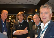 Ron David (Quik's Quality Potatoes), Pieter, Bert van Leeuwen (Origin Fruit Direct) en Rick Rebergen (Keelings Solutions)