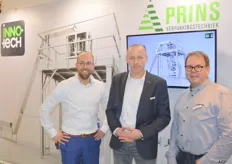 Maikel van Wiggen, Jan Strijbos en Gery Peters van Ton van Prins verpakingsmachines.
