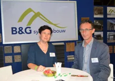 Nele Creemers en Johan Jannes van B&G Systeembouw, zij verzorgen de volledige bouw van oa. fruitteeltbedrijven.