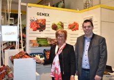 Mariette en zoon Mario Jordens van Gemex. Mariette is al vanaf de eerste editie aanwezig op de Fruit Logistica.