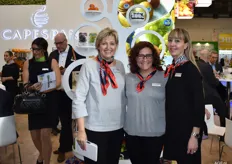 De dames van Capespan Denise Venter, Hanli Smit en Stephanie De Puysseleir. Gems is het nieuwe merk van Capespan voor zacht citrus.