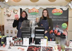 Olivia Delbaere en Sofie De Baets van Crop's, leverancier van bevroren fruit voor smoothies. 
