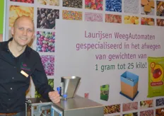 Marc van Lierop van Laurijsen WeegAutomaten. Dit bedrijf weegt alles van 1 gram tot 25 kilo. Ook veel weegtoepassingen geleverd in diepvriesgroenten, cherrytomaatjes, snackgroenten en radijs.