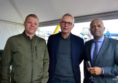 Fred Compeer en Marco Vermet van Kloosterboer en Danny Levenswaard van het Havenbedrijf Rotterdam