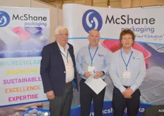 Vlnr. Tohm Larkin, Paddy McShane en Peter Quigley van McShane Packaging. McShane is gespecialiseerd in verpakkingen voor de AGF sector in Ierland, UK en Europa.