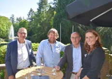 Rien van Ast (KCB), Carl van de Wiel (Agro Centre Holland), Pieter Kok (Cape Five) en Linda Oomen (Agro Centre Holland)