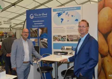 Tsjacco Elgersma en Michel Oosterhoff van Van der Graaf. Een leverancier van trommelmotoren voor het aandrijven transportbanden. De motoren zijn compact en gesloten en toepasbaar in alle ruimten.