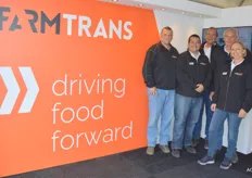 FarmTrans is sterk in agrarische bulktransporten. Aardappelen en uien zijn de hoofdproducten die vervoerd worden. Hein van de Lisdonk, Remco Mouwen, Hugo van Steensel, Theo Bos, Karine de Munck.
