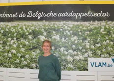 Op de stand van VLAM waren diverse bedrijven vertegenwoordigd. RTL Patat, Martens Potatoes en Aardappelhandel Verhelst BVBA maakten van de gelegenheid gebruik om hier hun klanten te ontmoetten. Katrien de Nul is promotiemanager en doet de promotie en afzetbevordering voor de Belgische aardappelsector.