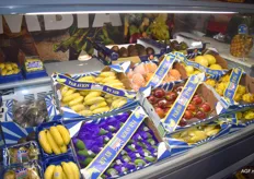 Groenten en fruit dat de Colombiaanse producenten hadden meegebracht 