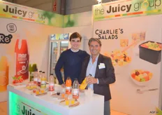 The Juicy Group levert verse sappen en smoothies. Naast deze producten worden onder de naam GoFresh ook fruitsalades (droog en op sap) geleverd. Henri en Yves de Vos.